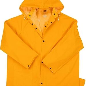 West Chester 813-4148-XXXXL 0.35mm PVC Over Polyester 48 in. Raincoat 4XL-Yellow